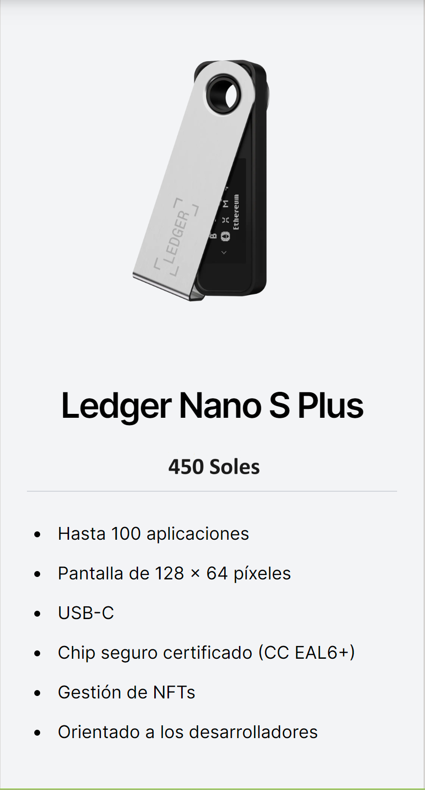 LEDGER NANO S PLUS - NUEVO Y SELLADO